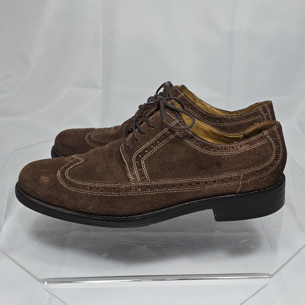 Vintage Cole Haan Air C07775  Brown Suede Wingtips Oxford Brogue Men 8.5 Shoes
